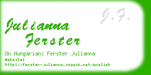 julianna ferster business card